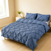 Parure de lit 3 pièces personnalisable pour lit Queen/King, housse de couette de luxe en polyester à franges, pour la maison