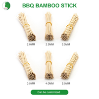 Brochettes en bambou naturel de 25 cm avec pointes aiguisées pour grillades de viande orientale – Vente en gros