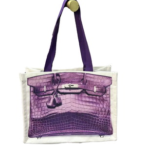 BK-lấy cảm hứng từ in logo cá nhân vải cotton Tote túi bền tái sử dụng Túi mua sắm cho túi quà tặng khuyến mãi - Product Image 1