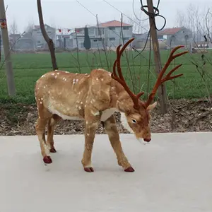 Simulación Sika Deer modelo adornos navideños Renos De Navidad Reno realista para decoración navideña al aire libre