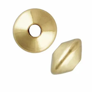 Factory high quality 14k gold filled saucer shaped loose spacer beads wholesale for jewelry making bracelets