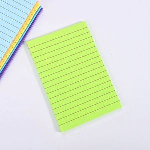 In-Stock Yellow Self-Adhesive <b>Note</b> Stickers Cute Line Design Student-Friendly 50 Sheets Customizable Memo Pad - Product Image 5