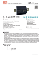 Fuente de Alimentación Original MEAN WELL HDR-150-12 HDR-150-15 HDR-150-24 HDR-150-48 12V 15V 24V 48V 150W para Riel DIN Meanwell Dericsson