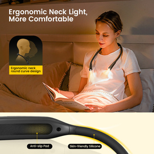 Xách tay thân thiện với da Silicone linh hoạt có thể sạc lại LED cổ Đèn đọc sách Dimmable 1200mAh Trọng lượng nhẹ cổ đọc sách ánh sáng - Product Image 2