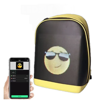 Mochila LED Programable para Viajes en Moto y Camping, Mochila para Laptop con Almacenamiento