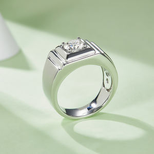 Luxury S925 Sterling Silver Selection D-color <strong>Moissanite</strong> Diamond <strong>Ring</strong> for <strong>Men</strong> and Women Party Engagement <strong>Ring</strong> GRA Certified Gift - Product Image 6