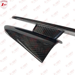 Z-ART 2021 + plaque d'extrémité d'aile de toit en Fiber de carbone sèche pour Porsche Cayenne Turbo <span class=keywords><strong>GT</strong></span> - Product Image 4