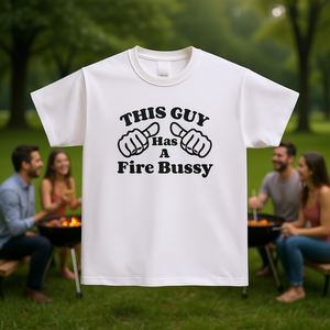 Camiseta con diseño de This Guy Has A Fire Bussey, camiseta divertida con meme, regalo divertido - Product Image 3