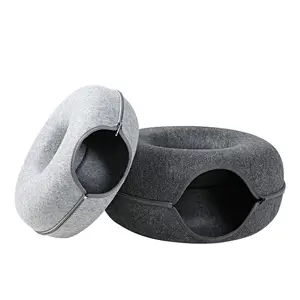 Cat Bed House Indoor Soft Cat Cave And Foldable Pet Felt Material Cat Cave