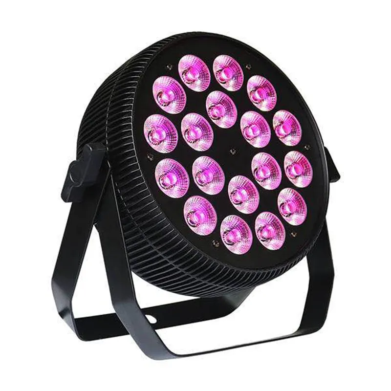 2022 Qixin 적외선 Led parcan per54 파 64 Hight 밝기 Rgbwa uv 18x10W led 평면 파 프로젝터 조명