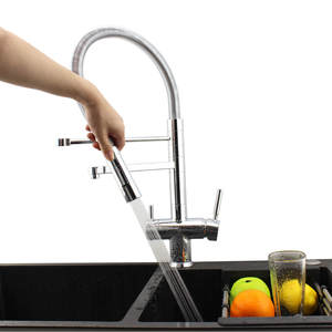 DOGO <span class=keywords><strong>Meilleur</strong></span> robinet de <span class=keywords><strong>cuisine</strong></span> Pulvérisation UPC Pull Out Pull Down 3 Way Filter Tap Robinet de <span class=keywords><strong>cuisine</strong></span> en nickel brossé <span class=keywords><strong>avec</strong></span> pulvérisateur - Product Image 3