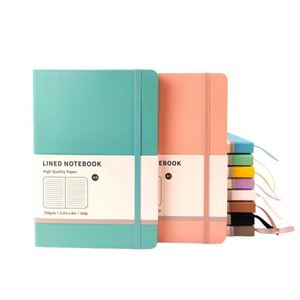 Journals <b>A5</b> Notebooks College Ruled Hardcover Notebook Pu Leather Notepad Holder for School Light Multicolor Promotion - Product Image 1