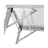 Table de travail pliable en acier inoxydable, portable, robuste, pour la restauration, le camping en plein air