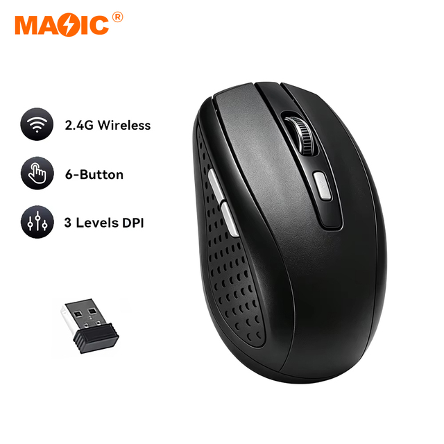 Battery Type 2.4Ghz Optical PC Computer USB Gaming Wireless Mouse