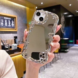 เคสกระจกเครื่องสำอางหรูหราพร้อมขอบหยักสำหรับ <span class=keywords><strong>iPhone</strong></span> 15 1413 <span class=keywords><strong>12</strong></span> 11 <span class=keywords><strong>PRO</strong></span> <span class=keywords><strong>MAX</strong></span> - Product Image 3