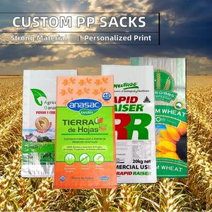 Color personalizado 25kg Polipropileno (PP) Sacos tejidos Bolsas de embalaje para harina de arroz Trigo Frijoles Fertilizante <span class=keywords><strong>Semillas</strong></span> y piensos - Product Image 5