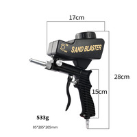 Pistolet de sablage Portable sableuse Machine de pulvérisation de peinture gravité pneumatique petit ensemble de pistolet de sablage portatif