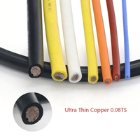 Cable Eléctrico de Silicona de Bajo Precio 2AWG/4AWG/6AWG/8AWG con Código de Color, Cable de Alimentación de Silicona Especial Suave para Altas Temperaturas