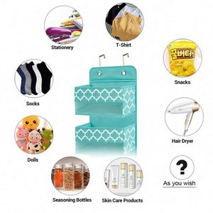 Wall Mounted Over the Door Pocket Organizer Hanging Closet Clear Window Storage <b>Bag</b> with Metal Hooks - Product Image 5