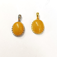 100% pierre précieuse naturelle S925 pendentif en argent pur cire de miel sang ambre adapté aux bijoux de collier de pierres précieuses pour femmes.