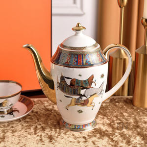 Service à thé en porcelaine fine à motif cheval, style nordique, best-seller - Product Image 3