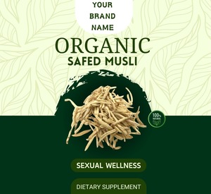 OEM de fábrica orgánica Safed Muesli extracto suplemento 500 Mg-60 cápsulas vegetarianas botella de grado alimenticio contenedor de vidrio - Product Image 2