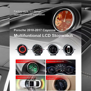 Kits de mise à niveau intérieure Android 12,3 pouces pour Porsche Cayenne 2010-2017, panneau de console centrale, écran LCD multifonctionnel, chronomètre - Product Image 5
