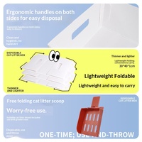 Lettiera per Gatti Pieghevole Portatile Monouso Extra Large, Toilette per Gatti in PP Impermeabile Monouso Mensile, Rialzata Anti-Schizzi