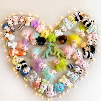 Vente en gros usine de mini jouets en peluche, porte-clés lapin en peluche, animaux en peluche de 4 pouces (10-15 cm), jouets en peluche anime pour machine à griffes