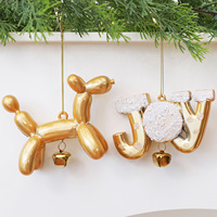Ornements de Noël pour PC, pendentifs suspendus Chien Ballon et Train, décorations de sapin de Noël DIY, cadeaux de Noël en gros