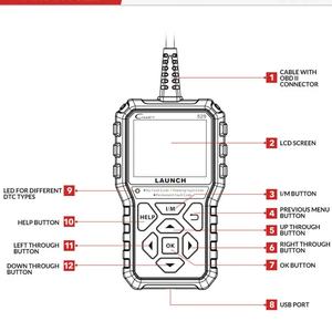 Escáner OBD2 LAUNCH CR529 con Función Completa, Lector de Códigos de 12V - Product Image 3