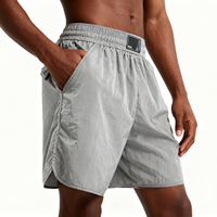 QUICKSHOW Personnalisé Blanc Métal Nylon Hommes Shorts De Boxe Léger 5 Pouces Shorts Hommes Athlétique Flowy Active Training Shorts pour Hommes