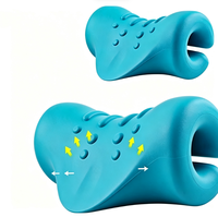 Appareil de traction cervicale portable, étireur de cou et d'épaules, correcteur de posture, coussin de massage de la colonne vertébrale pour soulager la douleur