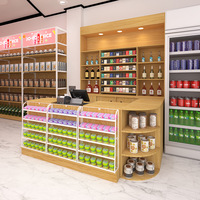 Comptoir de caisse combiné pour supermarché et magasin de proximité, vitrine de présentation pour tabac, alcool et produits alimentaires, présentoir de vente au détail