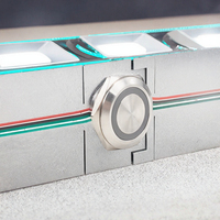 Interruptor de Botón Pulsador Micro Ultrafino Industrial de Acero Inoxidable de 22 mm, Impermeable IP65, con Anillo LED Iluminado