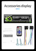 Reproductor de audio para coche, Radio Estéreo de 1 Din, MP3, receptor FM, TF, LCD, 2 USB, BT, 12V, oferta