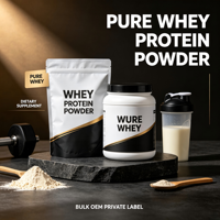 Poudre de protéines de lactosérum de qualité supérieure, bonne source de protéines pour l'apport nutritionnel quotidien, service OEM en gros