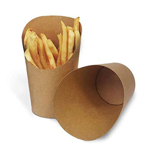 Contenitore Monouso in Carta Kraft Compostabile per Patatine Fritte da 8oz, 12oz, 16oz - Uso Quotidiano - Product Image 2