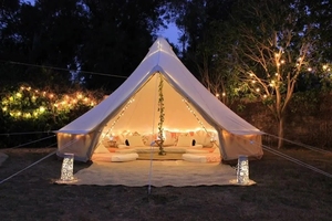 A CUCÙ 3m 4m 5m 6m Nuovo Design Esterno di Tela di Cotone Tenda di Bell Rotonda Teepee Yurta di Lusso tenda Glamping Osservazione Delle Stelle Tenda di Bell - Product Image 6