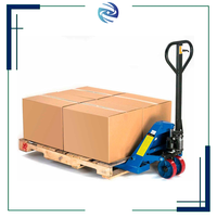 Chariot élévateur manuel portable économique à commande verticale pour charges lourdes avec pompe manuelle et fourches abaissées de 3 pouces