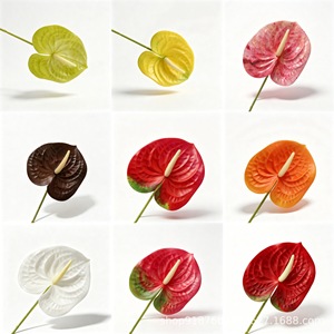 Fleurs artificielles Anthurium, branche unique, multicolores, pour la décoration de la salle de mariage - Product Image 3