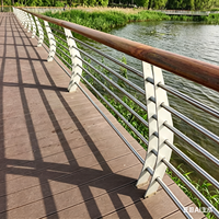 Garde-corps en acier inoxydable composite pour routes municipales, rivières, ponts - Protection de sécurité montée au sol