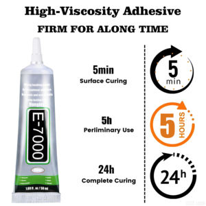 <span class=keywords><strong>Colle</strong></span> de réparation E7000 transparente pour artisanat de strass, bijoux, perles, adhésif semi-fluide à haute viscosité pour vêtements, chaussures, tissus - Product Image 5