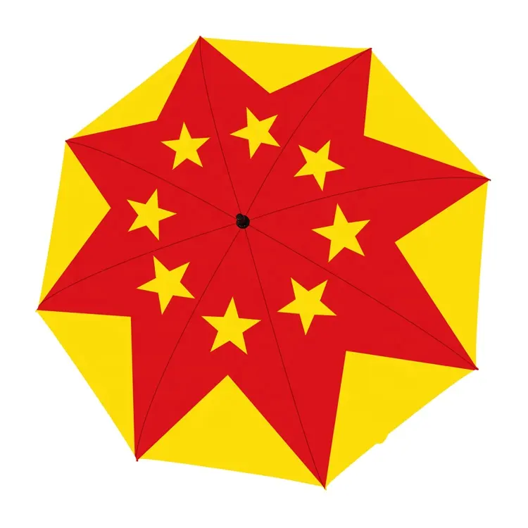 Promotional Hot Selling Custom Logo 190t Polyester Tigray Palestine Flag Manual Umbrella For Large Events