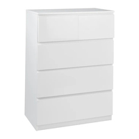 Armoire de rangement pour chambre à coucher, meubles de luxe blancs en bois, armoire de rangement pas chère à 4 tiroirs pour chambre à coucher