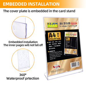 Nuova forma <span class=keywords><strong>A4</strong></span> L Slant Back Display da tavolo chiaro Menu <span class=keywords><strong>espositore</strong></span> da tavolo supporto da tavolo supporto di carta - Product Image 6