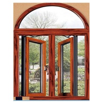 Ventana Abatible Arqueada de Aluminio de Alta Calidad, Insonorizada, con Mosquitera Magnética Colgante de Acero Inoxidable, 5 Años de Garantía para Cocina