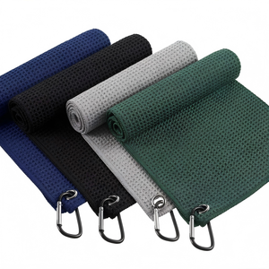Serviette de golf en coton gaufré personnalisée, durable, imprimée, pour le sport, la gym, l'extérieur, tissée, rectangulaire, pour le golf, les voyages et les activités sportives en plein air. - Product Image 1