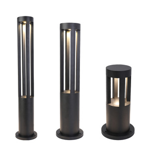 Black Aluminum Lawn <b>Light</b> LED 5000K IP65 Water-Resistant Garden Lamp <b>Post</b> Flush Mount 50000 Hours Lifespan Motion Sensor <b>Solar</b> - Product Image 1