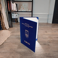 Porte-documents de présentation en velours bleu marine A4, marque JK, modèle CN JKZSJ-BR022